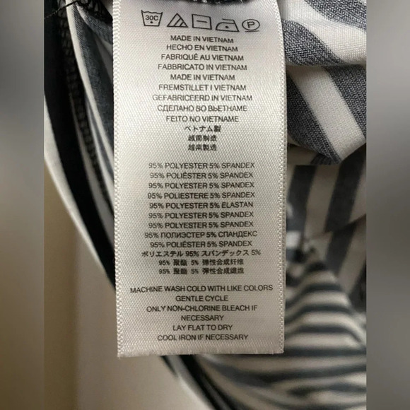 Michael Michael Kors Striped Cowl Neck Draped Sleeveless Top Size XS - Picture 6 of 6